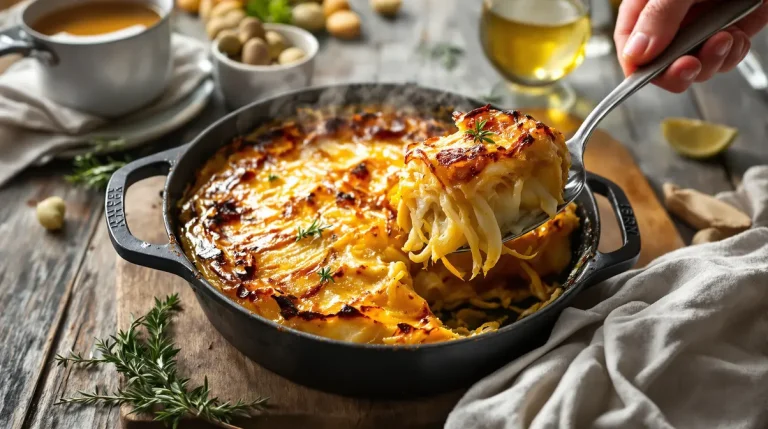 Ce gratin ultra simple aux pommes, oignons et bouillon, encore plus gourmand qu’un dauphinois