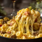 « Mon gratin de tortellini jambon-champignons ne sèche jamais » : prêt en 25 minutes, crémeux et gratiné